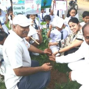 Students & staff planting trees